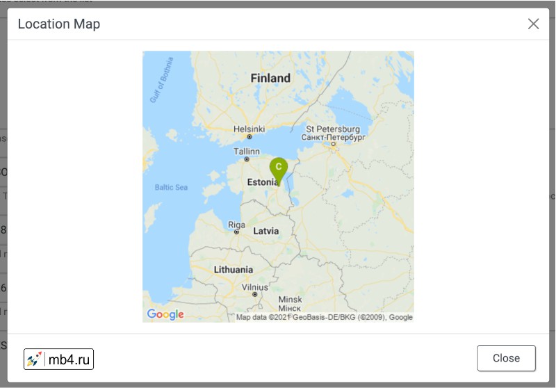 наведение на необходимую цель, используя Google Map на сайте с CMS Joomla 4