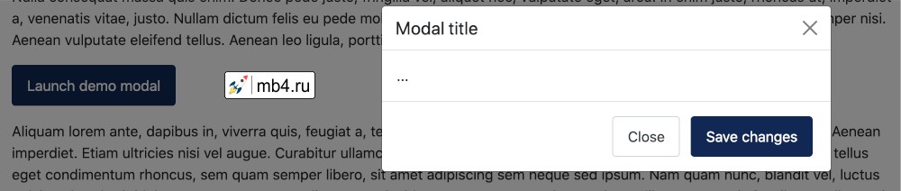 Пример результата включения модуля Bootstrap с Modal в публикацию Joomla 4