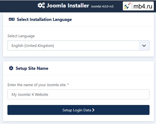 Основная конфигурация Joomla 4