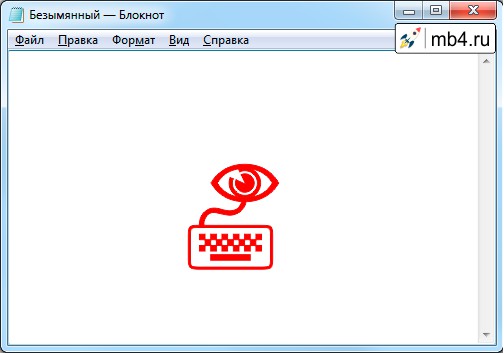 окно программы Notepad (Блокнот)